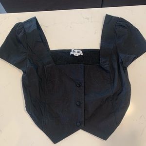 I AM GIA Black crop top